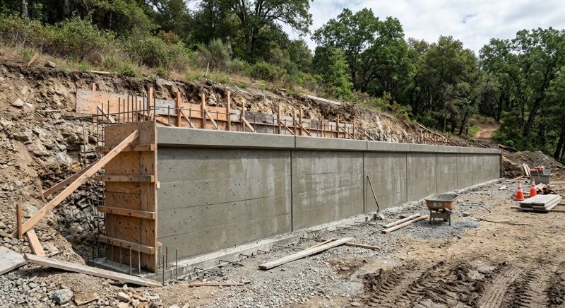 Retention Wall Construction in Sonoma County, CA