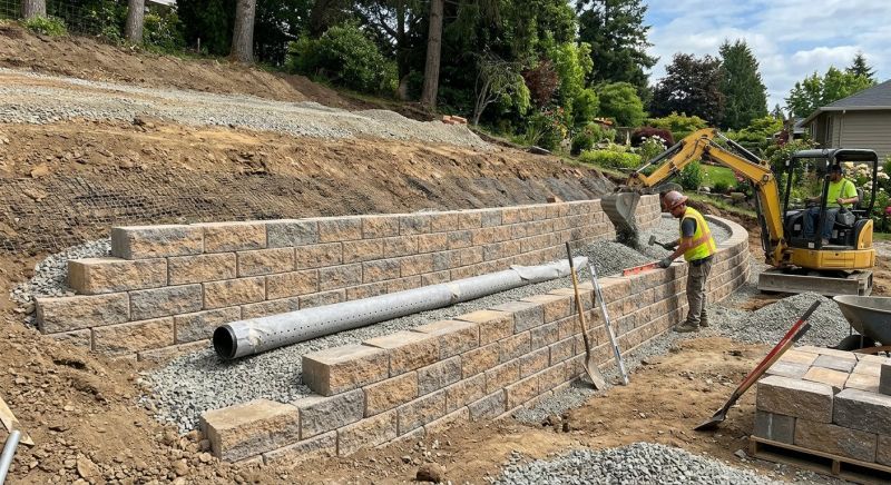 Block Retaining Wall Installation in Napa, CA
