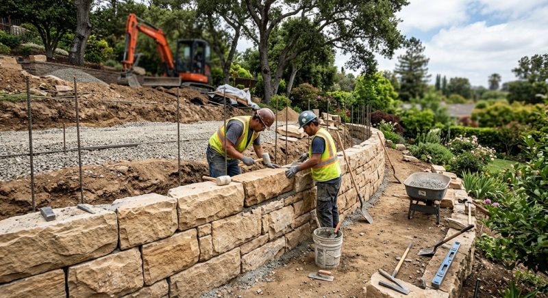 Block Retaining Wall Installation in Brevard County, FL