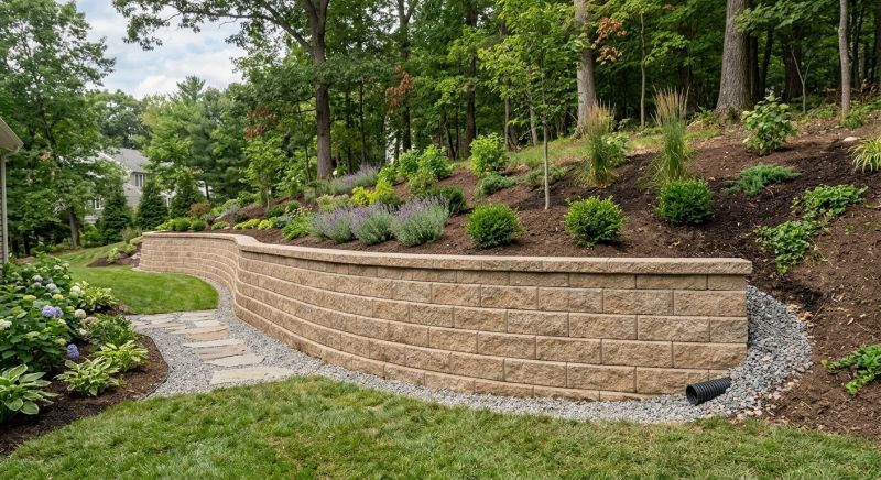 Retaining Wall Installation in Aiken, SC
