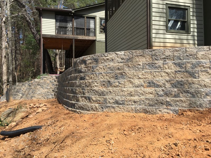Finished Concrete Retaining Wall